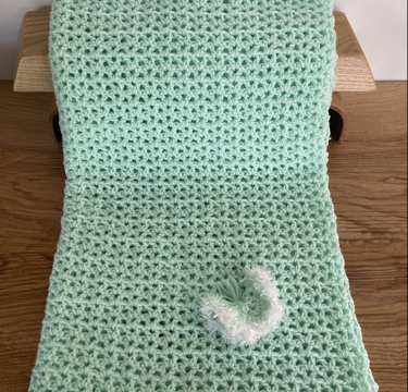 Mint Green Blanket with Butterfly