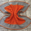 Orange & Silver Granny square blanket